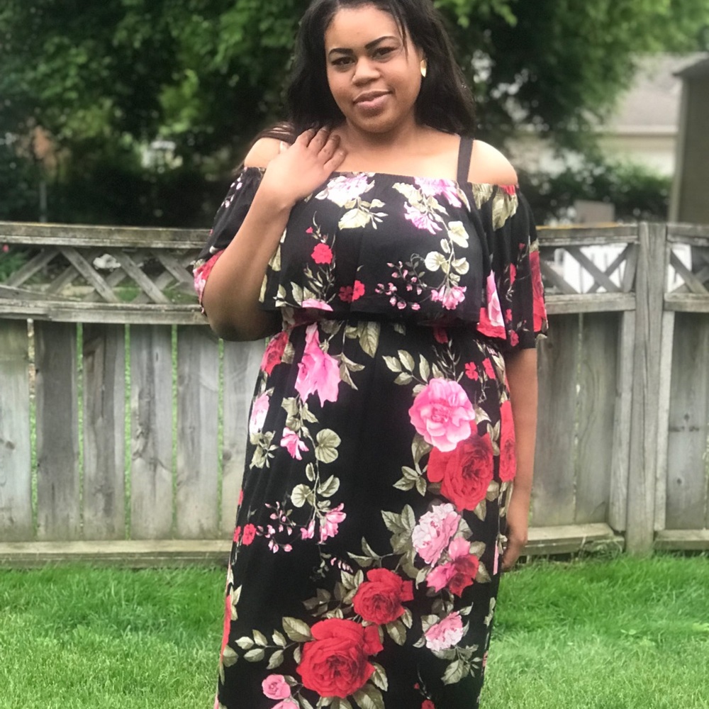 PLUS Smell The Roses Maxi Dress